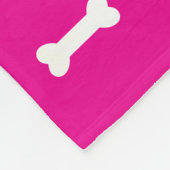 犬の子犬の足の印刷ブランケット追加Doggie名 フリースブランケット (角)