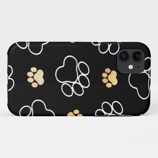 犬の子犬の足は愛犬家のためのギフトを印刷します Case-Mate iPhoneケース (裏面(横))