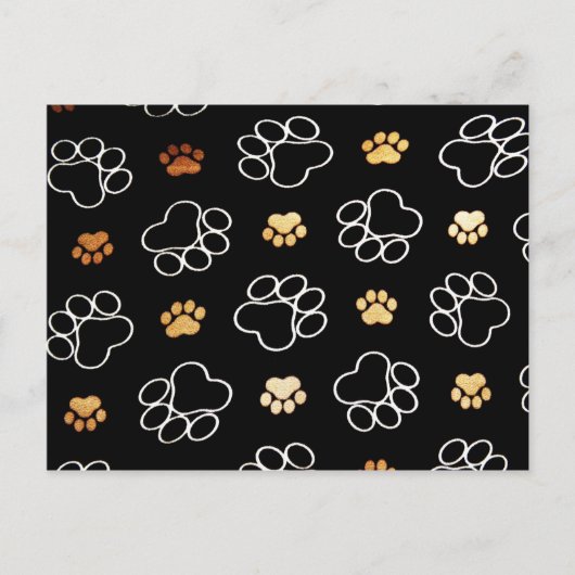 犬の子犬の足は愛犬家の贈り物を印刷 ポストカード (正面)