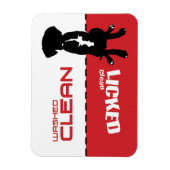 犬の子犬の食洗機マグネット – クリッキングクリーン マグネット (縦)