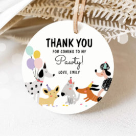 犬の子犬パウィティモダンー動物ガール誕生日 フェイバータグ