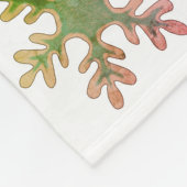 犬の子犬ペットフォトスノーフレークレッドクリスマス フリースブランケット (角)