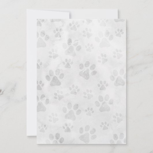 犬の子犬ペットポーティ誕生日パーティーの招待 招待状 (裏面)