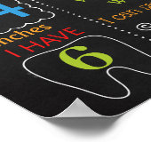 犬の子犬ペット最初の誕生日の黒板サイン ポスター (角)