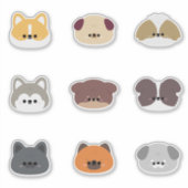 犬の子犬 シール (正面)