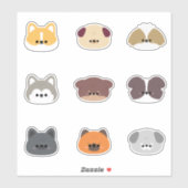 犬の子犬 シール (シート)