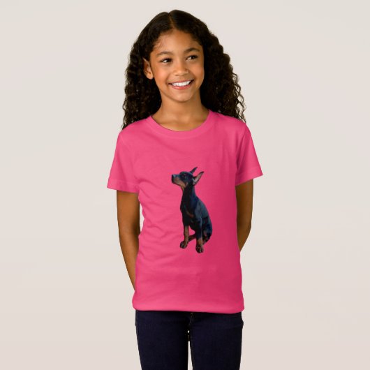 犬の子犬 Tシャツ (正面フル)