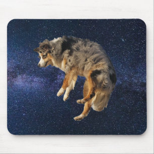 犬の宇宙ジャンプ オーストラリアン・シェパード マウスパッド