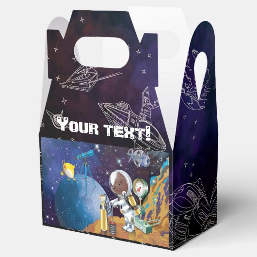 犬の宇宙飛行士と男の子のためのエイリアン フェイバーボックス (オープン)