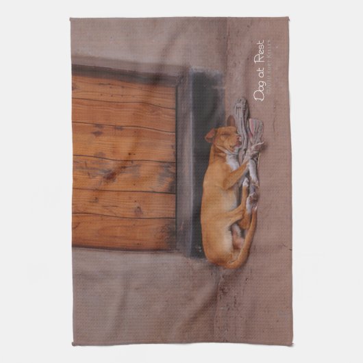 犬の安静時 キッチンタオル (縦)
