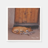 犬の安静時 スタンダードカクテルナプキン (正面)