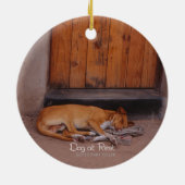 犬の安静時 セラミックオーナメント (裏面)