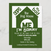 犬の家でごめんなさい 招待状 (正面/裏面)