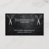 犬の家とはさみ |トリマートレーナー 名刺 (裏面)