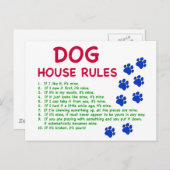 犬の家の規則 – 住む規則 ポストカード (正面/裏面)