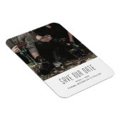 犬の家族の写真ユニーク日付の保存 マグネット (右側)