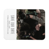 犬の家族の写真ユニーク日付の保存 マグネット (横)