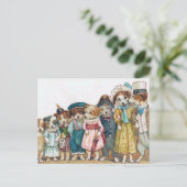 「犬の家族」ヴィンテージ ポストカード (スタンド正面)