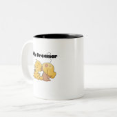 犬の小さい夢みる人のTシャツおよびギフト ツートーンマグカップ (正面左)