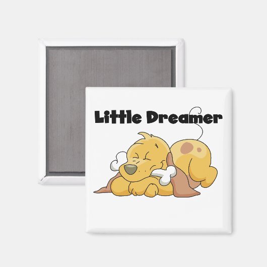 犬の小さい夢みる人のTシャツおよびギフト マグネット (正面/裏面)