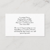 犬の小毛を切る女性 | ペットグルーミングロゴ 名刺 (裏面)