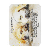 犬の就寝時間祈りの言葉 マグネット (縦)