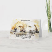 犬の就寝用祈りの言葉折りカード カード (正面)