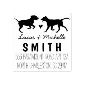 犬の差出人住所スタンプ結婚-'s Animals ラバースタンプ (インプリント)