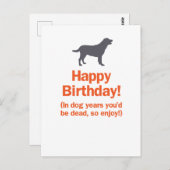 犬の年で死ぬだろうから楽しむ誕生日 ポストカード (正面/裏面)