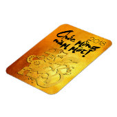 犬の年2018ベトナムの金ゴールド磁石での挨拶 マグネット (左側)