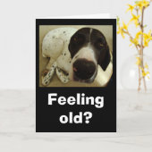 犬の年 カード (黄色い花)