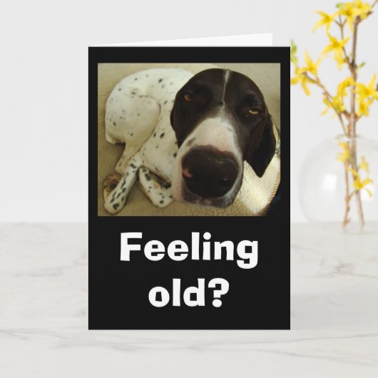 犬の年 カード (黄色い花)