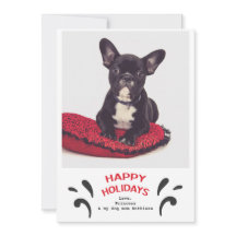 犬の幸せな休日の写真グリーティング