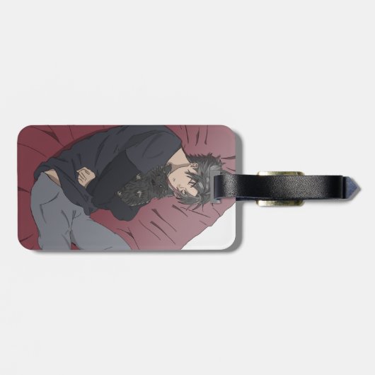 犬の幻心と身を震わせファナートをラベル ラゲッジタグ (裏面横)