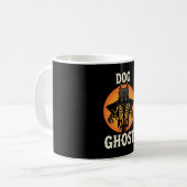 犬の幽霊のハロウィーン ホラー ベクター コーヒーマグカップ (正面左)