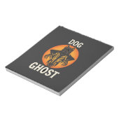 犬の幽霊のハロウィーン ホラー ベクター ノートパッド (回転)