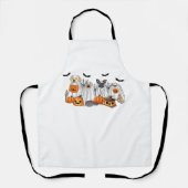 犬の幽霊コスチュームハロウィンクラシックTシャツ エプロン (正面)