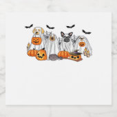 犬の幽霊コスチュームハロウィンクラシックTシャツ スパークリングワインラベル (シングルラベル)