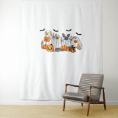 犬の幽霊コスチュームハロウィンクラシックTシャツ タペストリー (インサイチュ)