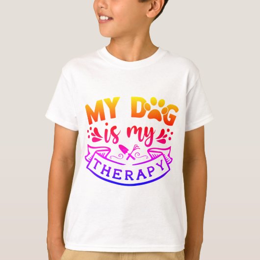 犬の引用文タイポグラフィ Tシャツ (正面)