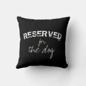 犬の引用文枕に白黒で予約 クッション (裏面)