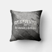 犬の引用文枕グレー用に予約さ動揺してれる クッション (裏面)