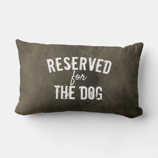 犬の引用文枕グレー用に予約さ動揺してれる ランバークッション (裏面)