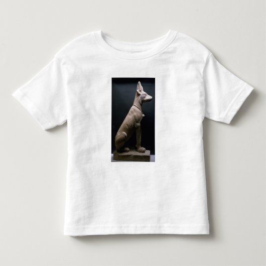 犬の彫像、メソポタミア、紀元前のc.5000-1000 (ライム トドラーTシャツ (正面)
