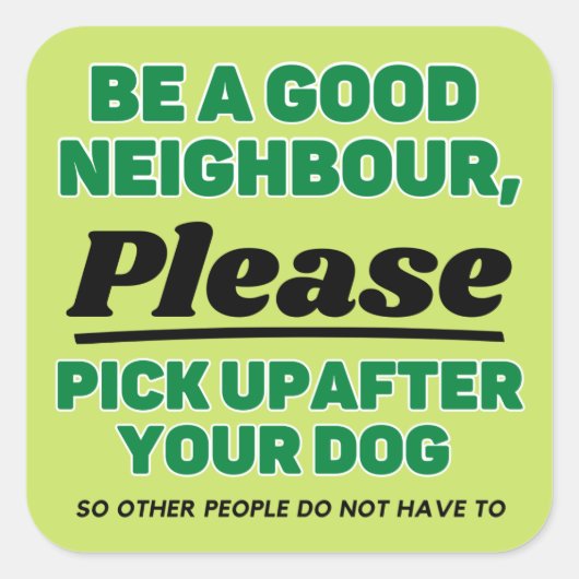 犬の後を迎える スクエアシール (正面)