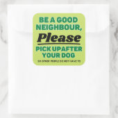 犬の後を迎える スクエアシール (バッグ)