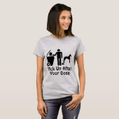 犬の後片付けTシャツ Tシャツ (正面フル)