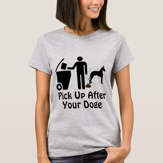 犬の後片付けTシャツ Tシャツ (正面)