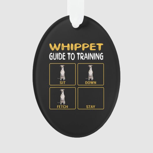 犬の従順を訓練する導犬 オーナメント (正面)