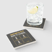 犬の従順を訓練する導犬 ストーンコースター (横)